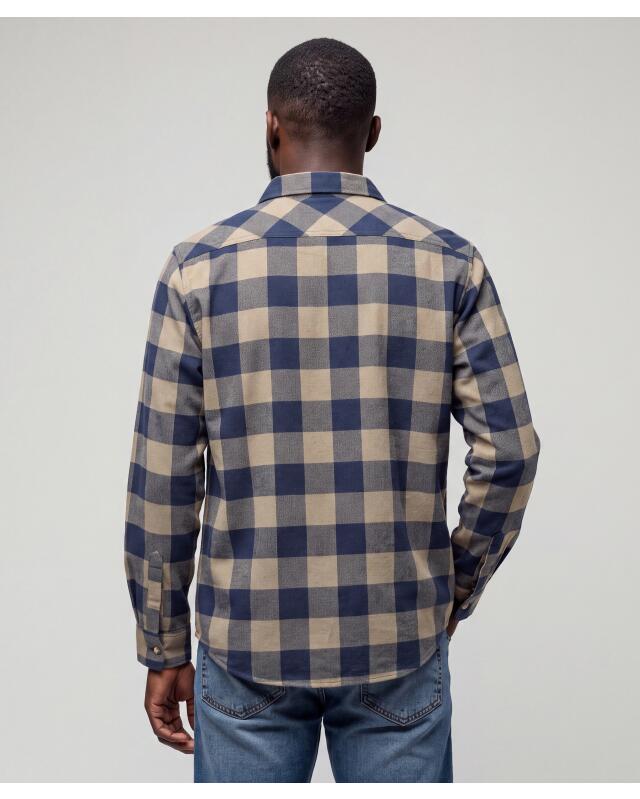 قميص من الفلانيل بجيب على الصدر للرجال، أزرق/أخضر (KiK Flanellhemd mit Brusttasche (blau/grün)) — KiK, منتج ألماني أصلي في المغرب