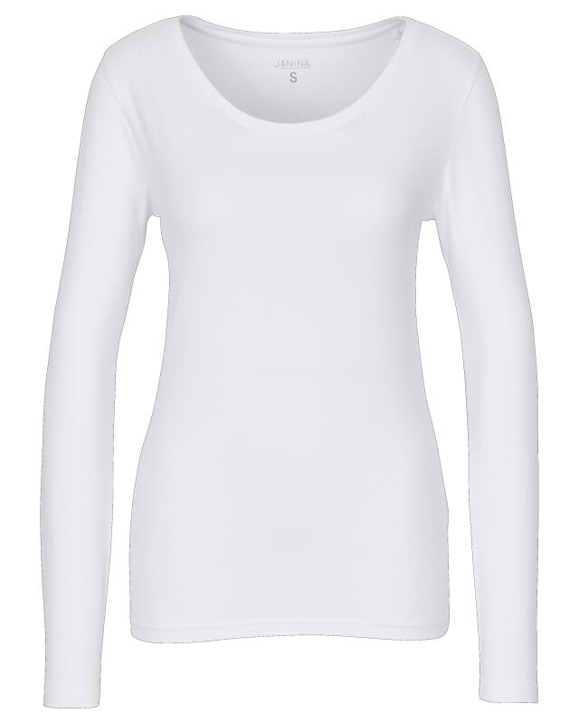تيشيرت بأكمام طويلة أساسي للنساء، أبيض (KiK Weißes Basic Langarmshirt (weiß)) — KiK, منتج ألماني أصلي في المغرب