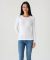Weißes Basic Langarmshirt weiß
