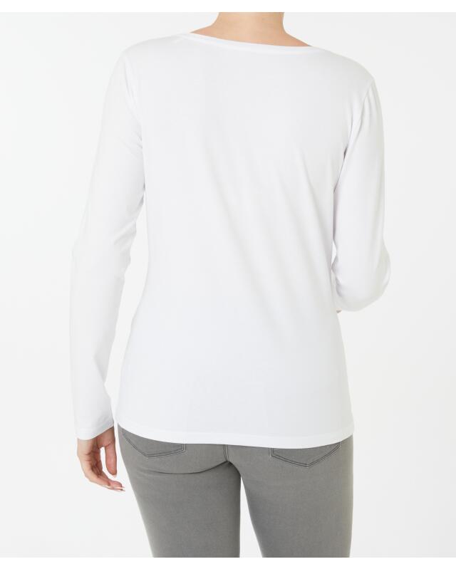 T-shirt manches longues femme, blanc (KiK Weißes Langarmshirt (weiß)) — KiK, produit allemand authentique au Maroc