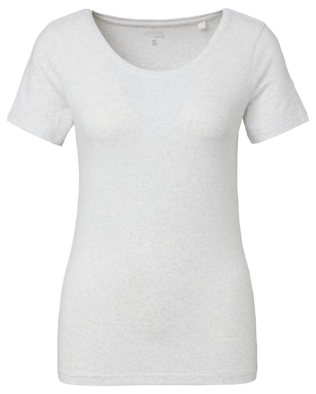 Stretch T-shirt for women, light grey marl (KiK T-Shirt mit Stretch (hellgrau melange)) — KiK, authentic German product in Morocco