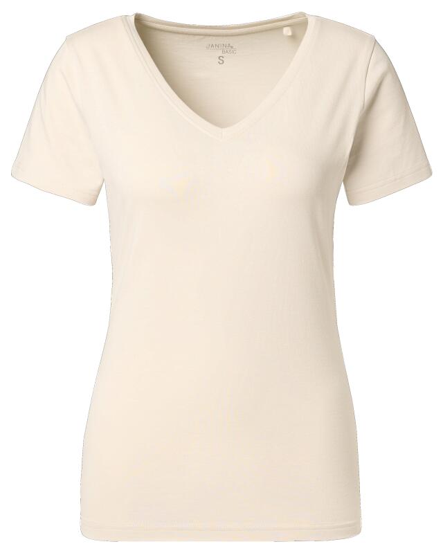 تيشيرت ستريتش أساسي للنساء، كريمي (KiK Basic Stretch-Shirt (creme)) — KiK, منتج ألماني أصلي في المغرب