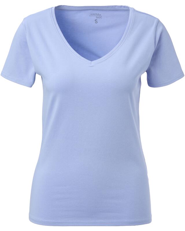 Basic stretch top for women, light blue (KiK Basic Stretch-Shirt (hellblau)) — KiK, authentic German product in Morocco