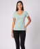 Basic Stretch-Shirt aqua