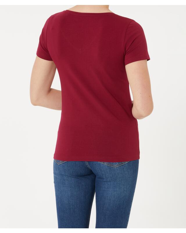 T-shirt stretch basique femme, baie (KiK Basic Stretch-Shirt (beere)) — KiK, produit allemand authentique au Maroc