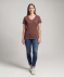 T-shirt basic donkerbruin