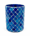 Teelichthalter Mosaik blau