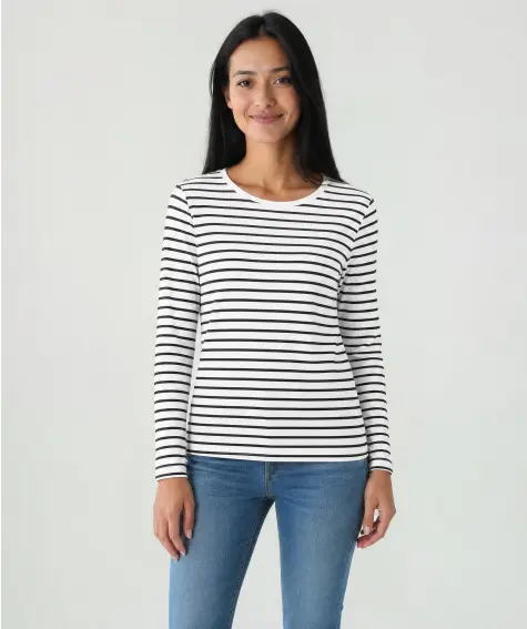Gestreiftes Langarmshirt