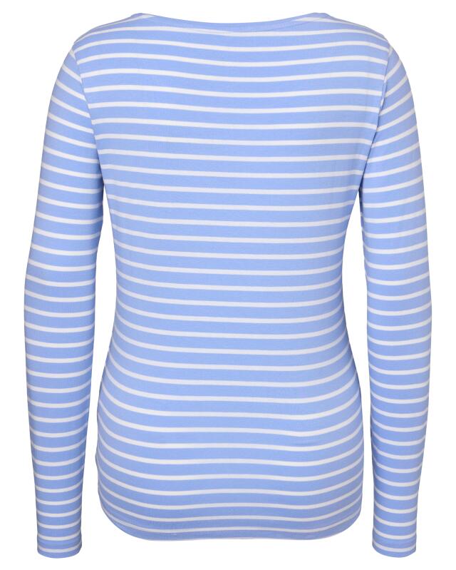 T-shirt manches longues à rayures femme, bleu clair/blanc (KiK Gestreiftes Langarmshirt (hellblau/weiß)) — KiK, produit allemand authentique au Maroc
