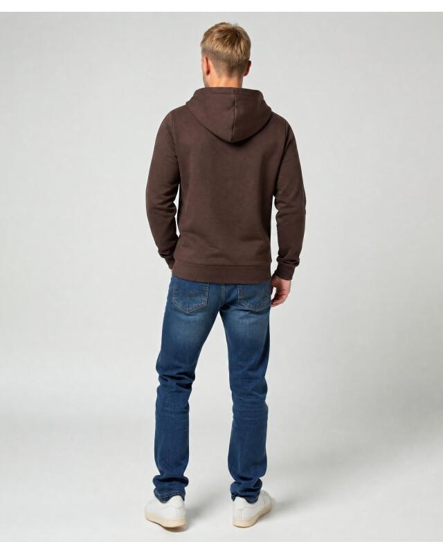 Sweat à poche kangourou homme, marron foncé (KiK Sweatshirt mit Kängurutasche (dunkelbraun)) — KiK, produit allemand authentique au Maroc