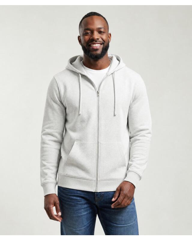 Veste sweat zippée basique homme, gris chiné (KiK Basic Sweatjacke (grau melange)) — KiK, produit allemand authentique au Maroc