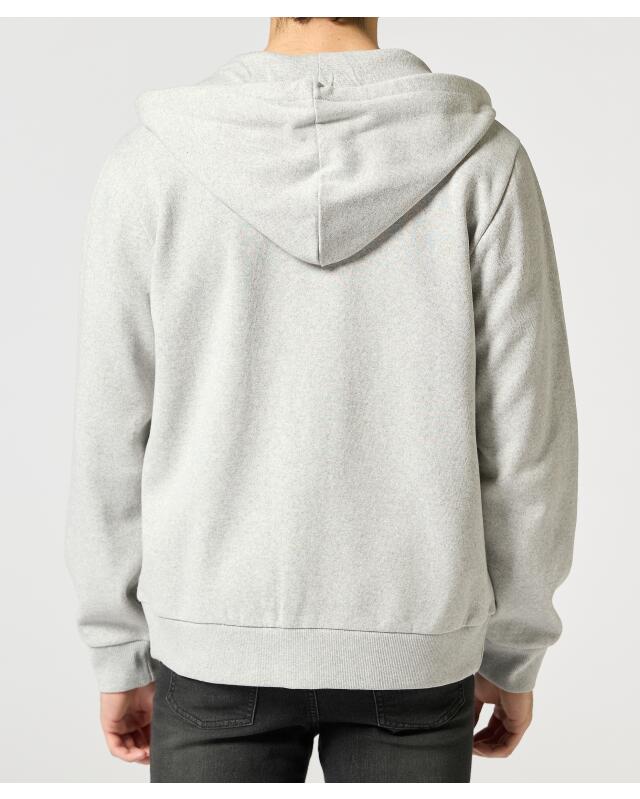 Veste sweat zippée basique homme, gris chiné (KiK Basic Sweatjacke (grau melange)) — KiK, produit allemand authentique au Maroc