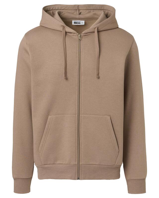 Basic zip-up sweat jacket for men, taupe (KiK Basic Sweatjacke (taupe)) — KiK, authentic German product in Morocco