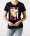 Party T-Shirt aus Baumwolle schwarz