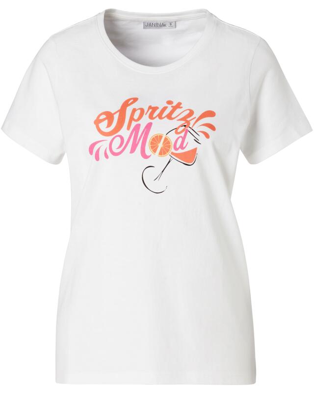 T-shirt de fête en coton femme, blanc (KiK Party T-Shirt aus Baumwolle (weiß)) — KiK, produit allemand authentique au Maroc
