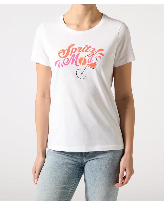 T-shirt de fête en coton femme, blanc (KiK Party T-Shirt aus Baumwolle (weiß)) — KiK, produit allemand authentique au Maroc