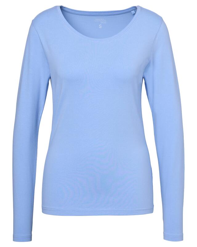T-shirt à manches longues basique femme, bleu clair (KiK Basic Langarmshirt (hellblau)) — KiK, produit allemand authentique au Maroc
