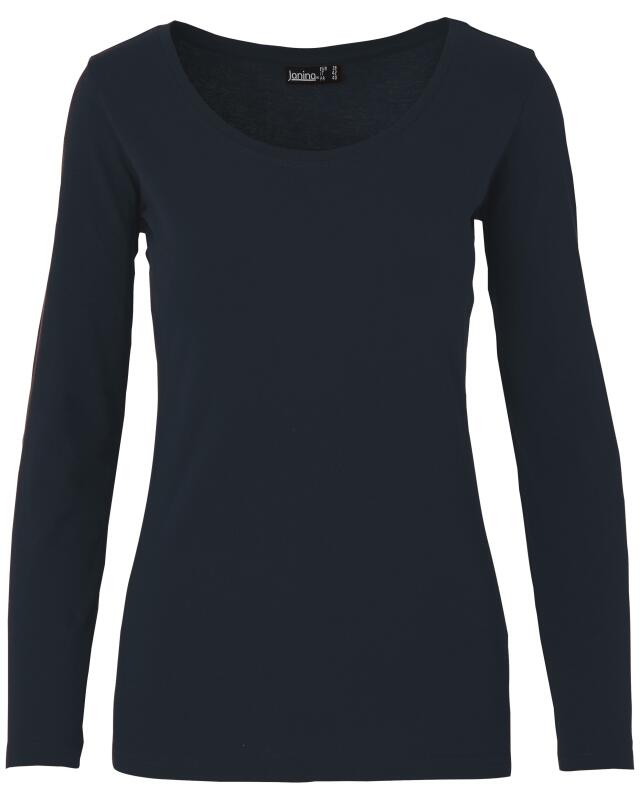 T-shirt à manches longues basique femme, bleu marine (KiK Basic Langarmshirt (dunkelblau)) — KiK, produit allemand authentique au Maroc