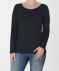 Basic Langarmshirt dunkelblau