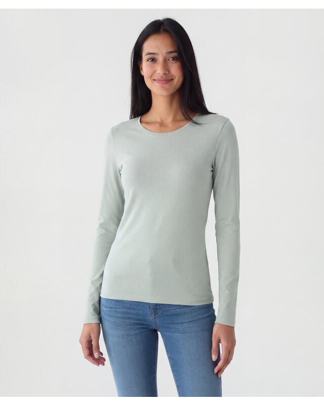 T-shirt à manches longues basique femme, aqua (KiK Basic Langarmshirt (aqua)) — KiK, produit allemand authentique au Maroc