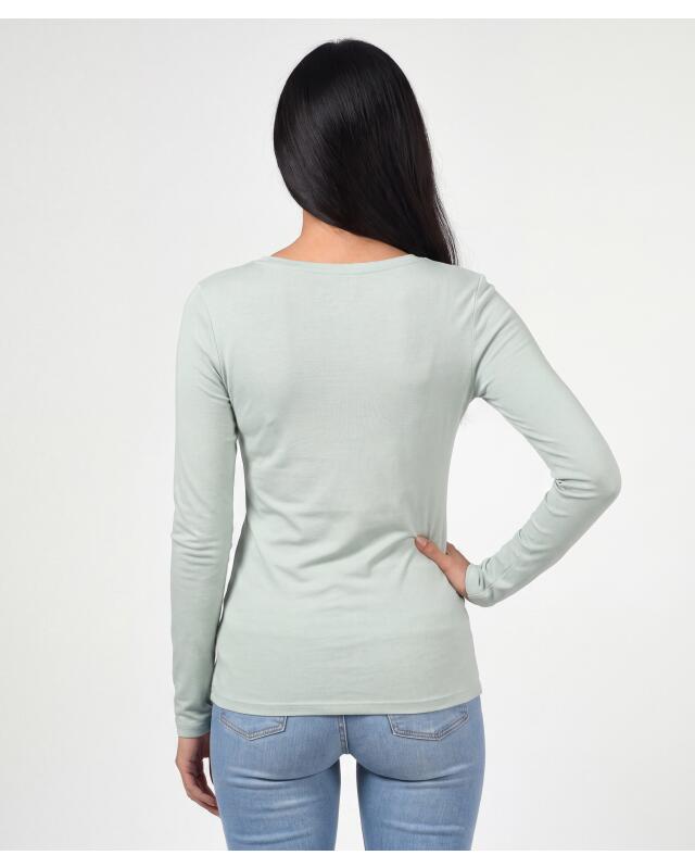 T-shirt à manches longues basique femme, aqua (KiK Basic Langarmshirt (aqua)) — KiK, produit allemand authentique au Maroc