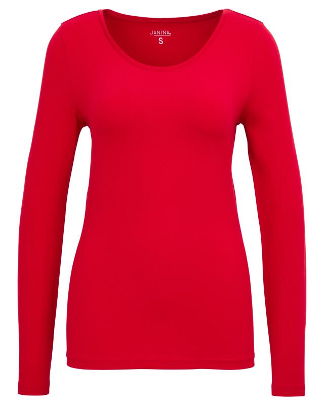 T-shirt à manches longues basique femme, rouge (KiK Basic Langarmshirt (rot)) — KiK, produit allemand authentique au Maroc