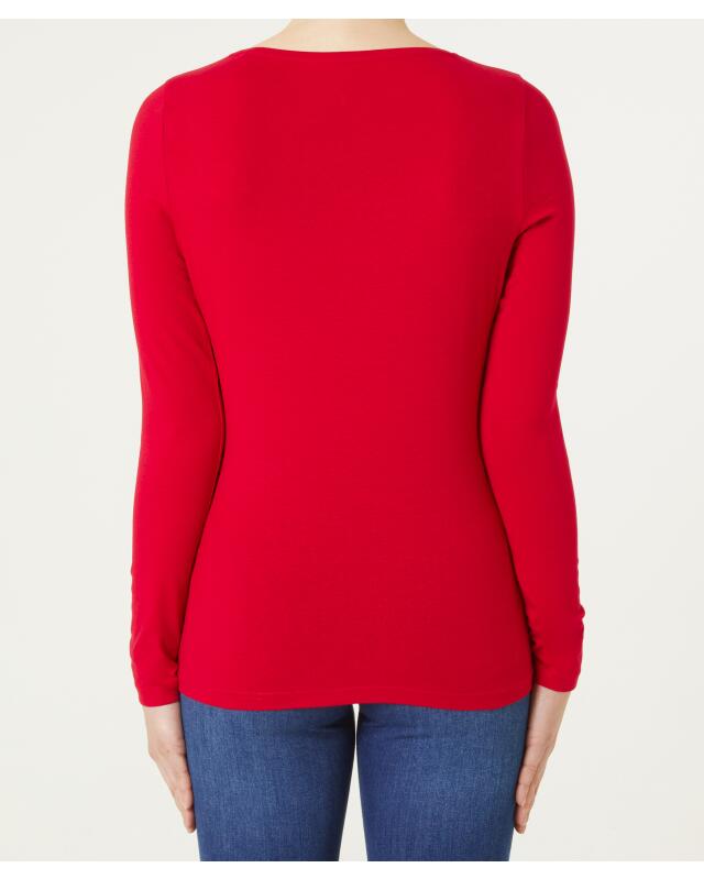 T-shirt à manches longues basique femme, rouge (KiK Basic Langarmshirt (rot)) — KiK, produit allemand authentique au Maroc