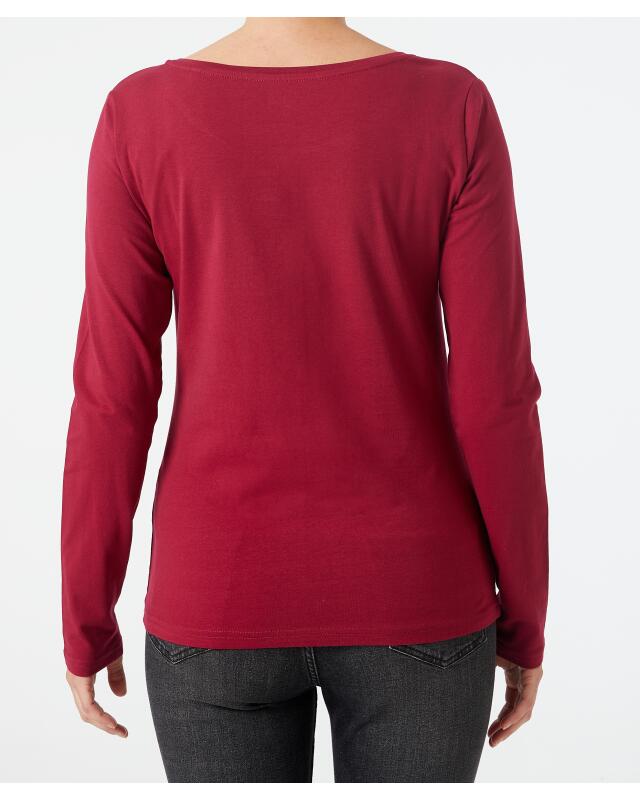 T-shirt à manches longues basique femme, baie (KiK Basic Langarmshirt (beere)) — KiK, produit allemand authentique au Maroc