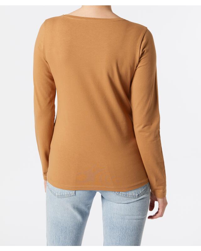 تيشيرت بأكمام طويلة أساسي للنساء، بني (KiK Basic Langarmshirt (braun)) — KiK, منتج ألماني أصلي في المغرب