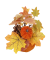 Herbstliches Kunstgesteck orange