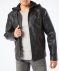 Schwarze Kunstlederjacke schwarz