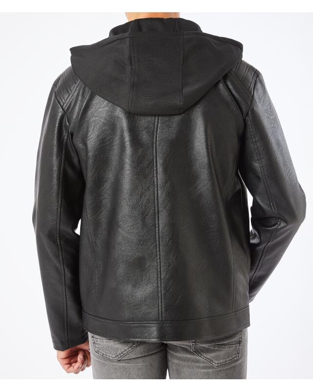 Veste en similicuir homme, noir (KiK Schwarze Kunstlederjacke (schwarz)) — KiK, produit allemand authentique au Maroc