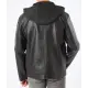 Chaqueta negra de piel sintética