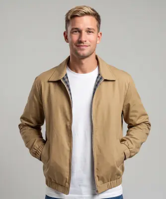 Harringtonjacke in Beige