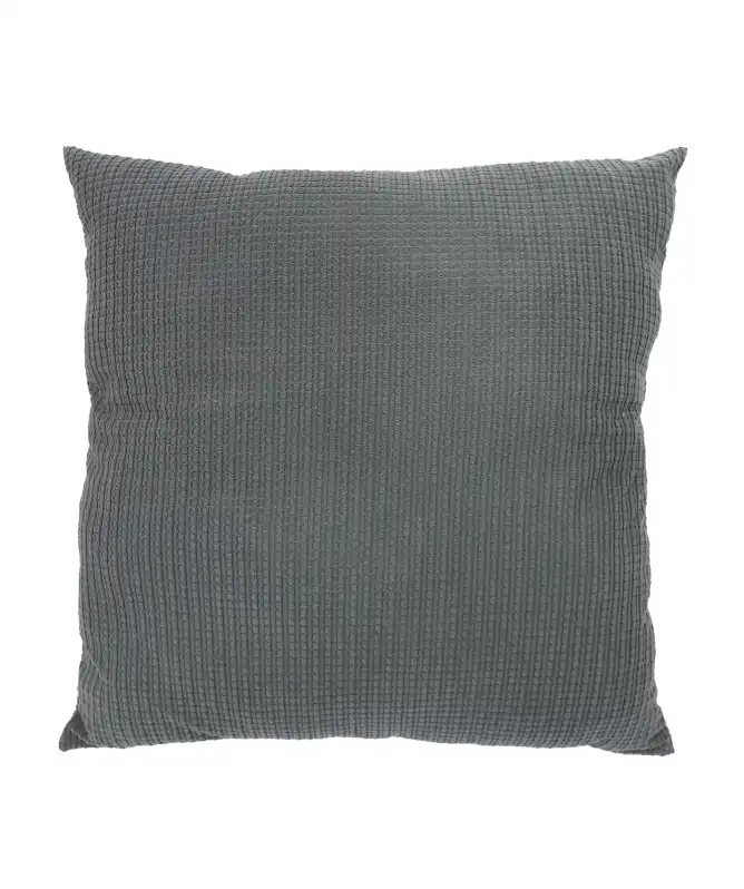 Šedý manšestrový polštář