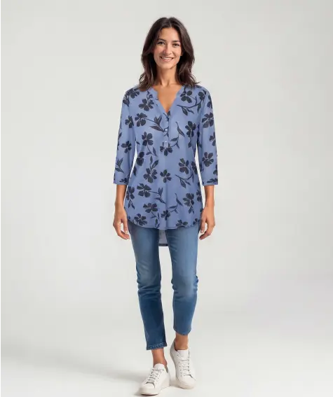 Gemusterte Bluse