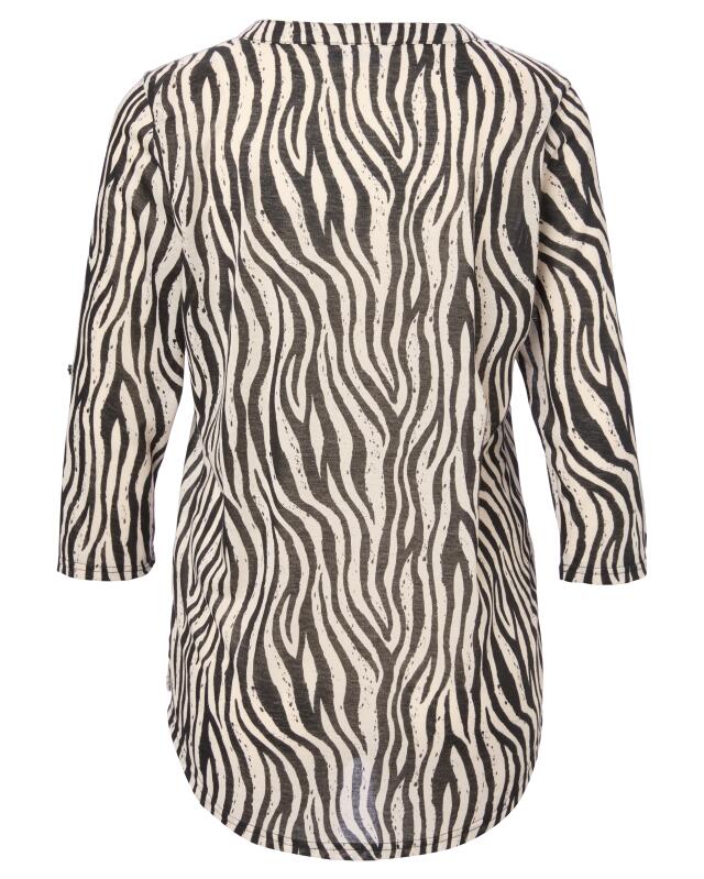 بلوزة بنقوش للنساء، بطبعة زيبرا (KiK Gemusterte Bluse (Zebradruck)) — KiK, منتج ألماني أصلي في المغرب