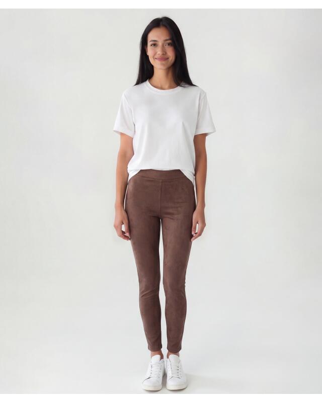 Pantalon en similicuir femme, marron (KiK Kunstlederhose (braun)) — KiK, produit allemand authentique au Maroc