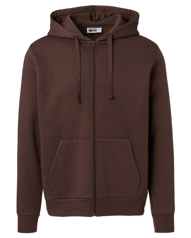Zip-up sweat jacket for men, dark brown (KiK Dunkelbraune Sweatjacke (dunkelbraun)) — KiK, authentic German product in Morocco