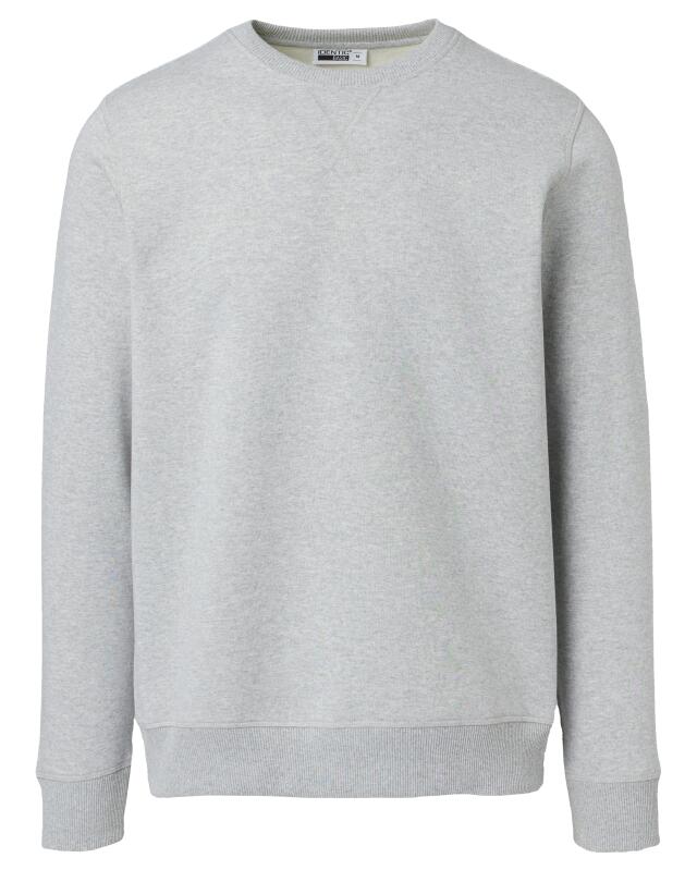 سويت شيرت بخياطة زخرفية للرجال، رمادي مبرقش (KiK Sweatshirt mit Ziernähten (grau melange)) — KiK, منتج ألماني أصلي في المغرب