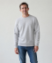 Sweater met sierstiksels grijs gemeleerd