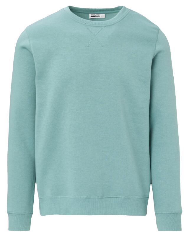 سويت شيرت بخياطة زخرفية للرجال، أزرق بترولي (KiK Sweatshirt mit Ziernähten (petrol)) — KiK, منتج ألماني أصلي في المغرب