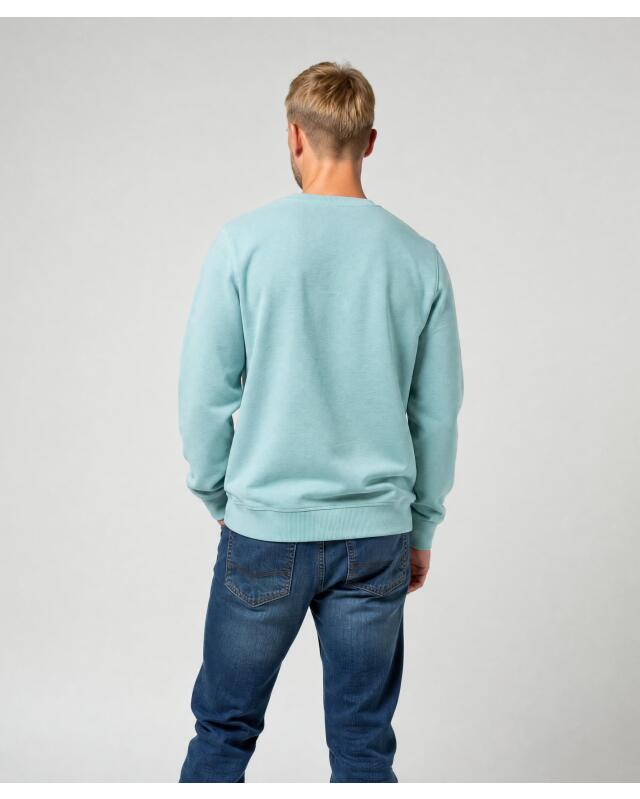 سويت شيرت بخياطة زخرفية للرجال، أزرق بترولي (KiK Sweatshirt mit Ziernähten (petrol)) — KiK, منتج ألماني أصلي في المغرب