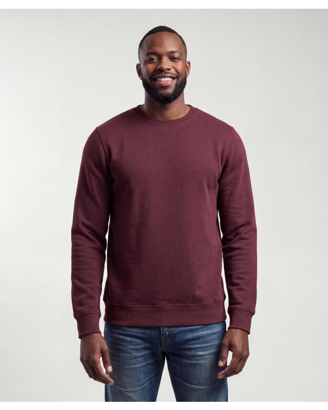 Sweat à coutures décoratives homme, bordeaux (KiK Sweatshirt mit Ziernähten (bordeaux)) — KiK, produit allemand authentique au Maroc