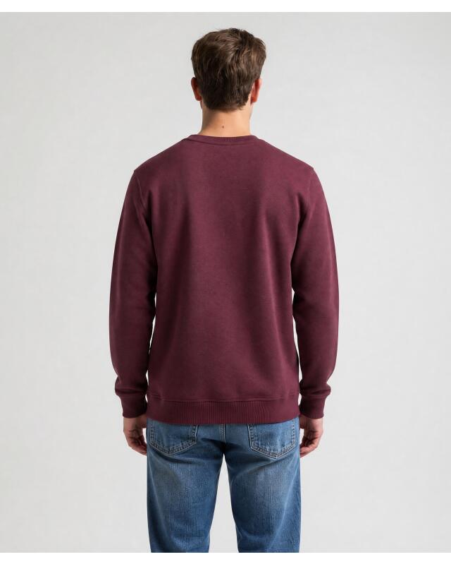 Sweat à coutures décoratives homme, bordeaux (KiK Sweatshirt mit Ziernähten (bordeaux)) — KiK, produit allemand authentique au Maroc