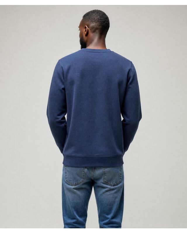Sweat à coutures décoratives homme, bleu jean (KiK Sweatshirt mit Ziernähten (jeansblau)) — KiK, produit allemand authentique au Maroc