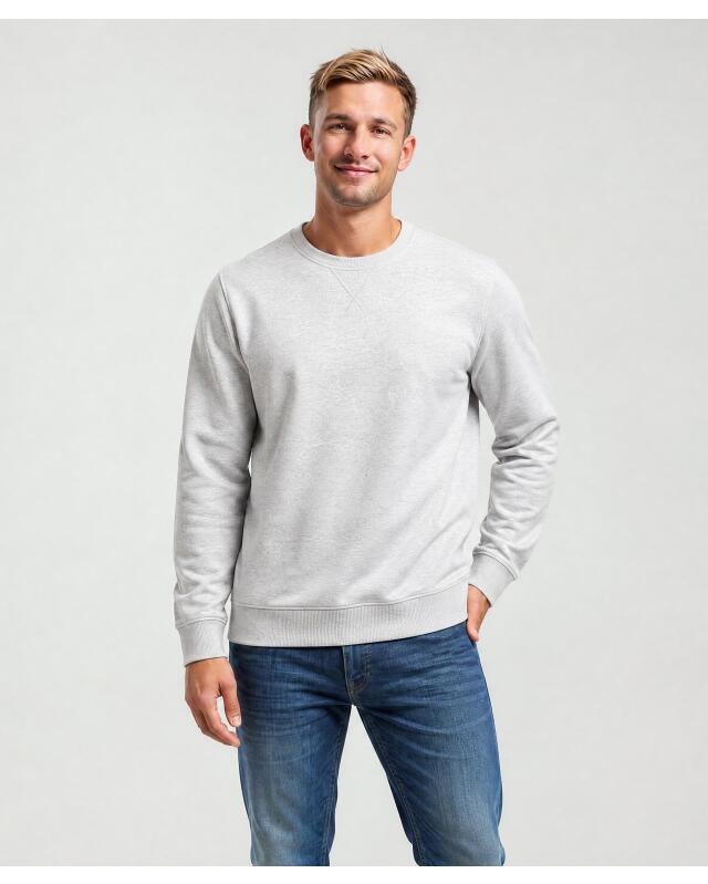 سويتشيرت ببطانة داخلية للرجال، رمادي مبرقش (KiK Sweatshirt mit Innenfutter (grau melange)) — KiK, منتج ألماني أصلي في المغرب