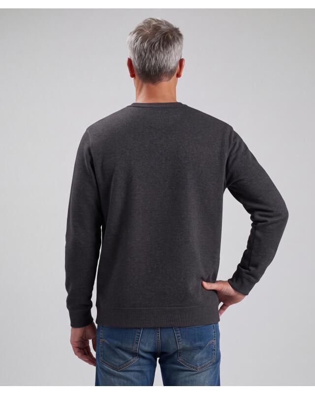 Lined sweatshirt for men, anthracite marl (KiK Sweatshirt mit Innenfutter (anthrazit melange)) — KiK, authentic German product in Morocco