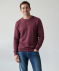 Sweatshirt mit Innenfutter bordeaux