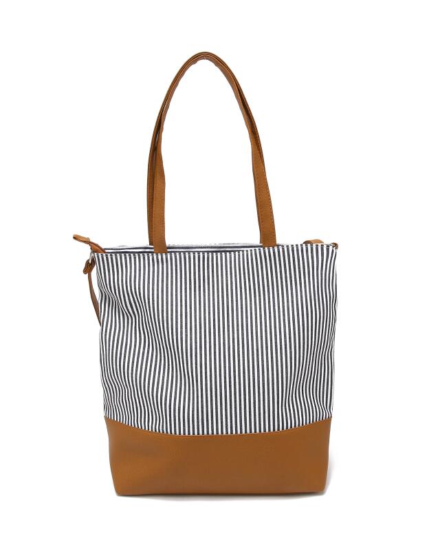 Sac bandoulière à détails en similicuir femme, bleu/blanc (KiK Umhängetasche mit Kunstlederdetails (blau/weiß)) — KiK, produit allemand authentique au Maroc